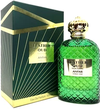 ANFAR LEATHER OUD POUR HOMME EAU DE PARFUM SPRAY MEN 3.4 Oz / 100 ml BRAND NEW!