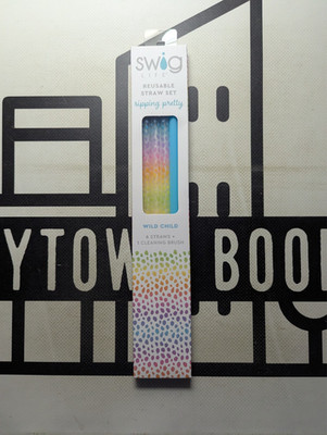 Swig Life Reusable Straw Set Wild Child 6 Straws + 1 Cleaning Brush - New!