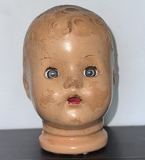 Vintage Baby Doll Head Sleep Eyes Molded Hair Repair Parts Head Gothic Creepy