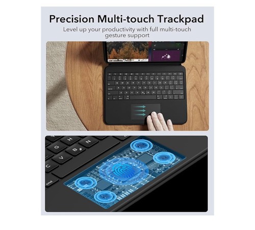 ESR iPad Air 13 Inch Case Keyboard (M3/M2 2025/2024) Easy-Set Magnetic Stand - Afbeelding 3 van 9