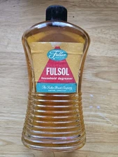 Vintage FULLER BRUSH Fulsol GLASS BOTTLE Household Degreaser Cleaner  USA