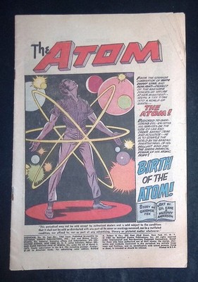 Showcase #34 Silver Age DC Comics 1st Appearance Of The Atom Fr