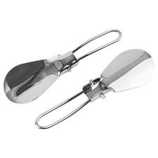 2Pcs Folding Shoehorn Portable Metal Shoehorn Travel Shoe Lifter for Travel Use