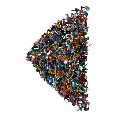 #ad LLY 500 Pcs Mini Metal Brads 4.6mm Round Head Paper Fasteners with Box 16... $19.02