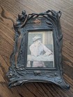 Antique Original ART NOUVEAU Lady Standing ART DECO Picture Frame — photo 3