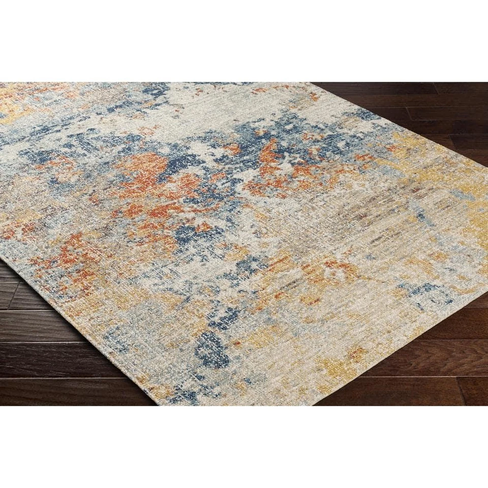 Huntington Beach Orange/Multi 8 ft. x 10 ft. Modern Indoor/Outdoor Area Rug - Image 3 of 4