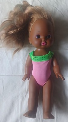 Vintage 1988 Mattel Lil Miss Magic Hair African American Doll Black Original 