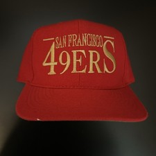 Vintage 90s Annco San Francisco 49ers NFL Football Red Wool Snapback Hat Cap