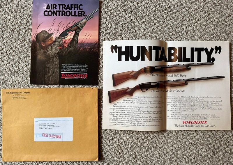 1992 Winchester dealer packet for Model 1300 &1400 Shotguns