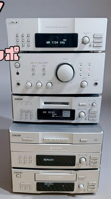 SONY DHC-MD77 Mini Component Stereo System MD CD Cassette AM/FM Rare Japan