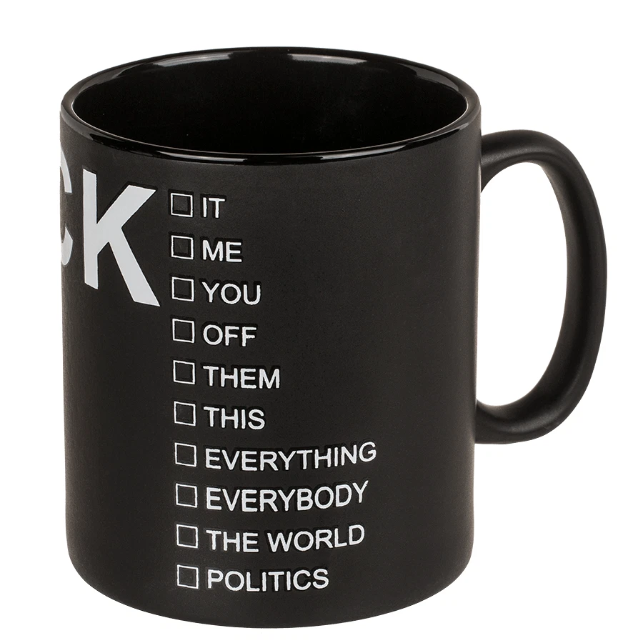 XXL Becher Fuck.. Fuck Everything Fuck the World 850ml Kaffeetasse Kaffeebecher