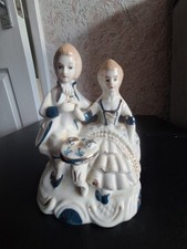 VINTAGE PORCELAIN REGENCY DRESSED FIGURINES ORNAMENTS