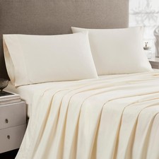 Luxury Cotton Percale King Pillowcases, Set of 2, Ivory