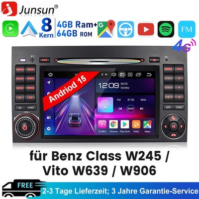 4+64G Autoradio CD DVD DAB+ Für Mercedes-Benz A/B Klasse W169 W639 W245 GPS Navi