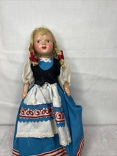 Vtg Celluloid Hand Painted Face German Style Clothing Doll 8