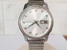 1965 STEEL SEIKO SPORTSMATIC WEEK-DATER GOOD CONDITION NEEDS A SERVICE 6619-8010