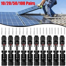 10/20/50/100/200 Pairs Male Female Solar Cable Connectors For DIY Solar Panel US