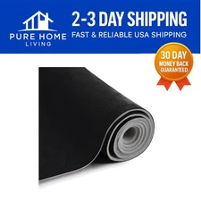Durable Black Suede Headliner 79" x 60" - Versatile Foam Fabric for DIY Projects