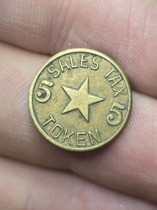 Alabama 5 Mill Sales Tax Token Department Of Revenue With Star Vintage Coin