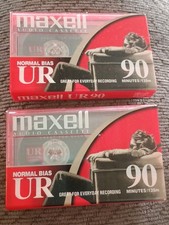 Maxell UR 90 Minute Blank Audio Cassette Tapes Normal Bias NEW Sealed