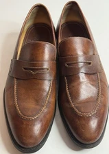 Di Bianco SPQR Brown Slip On Loafers Made in Italy Men's Shoes Size 9.5