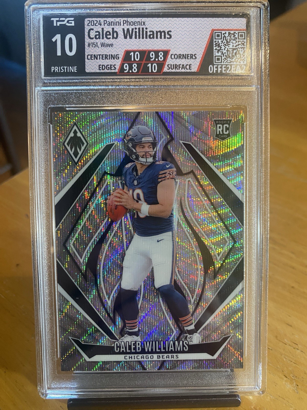 Caleb Williams 2024 Phoenix Wave Parallel TPG 10 PRISTINE Bears RC #151 ~ PSA