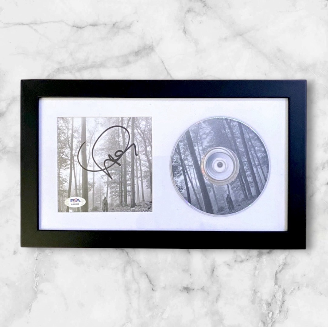 TAYLOR SWIFT Signed Autographed Folklore CD Framed PSA/DNA TRAVIS KELCE