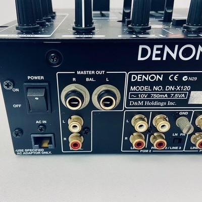 【動作品・美品】DENON DN-X120 DJミキサー 電源付 DENON DN-X120 DJ Mixer with Power Adapter Compact High Quality