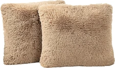 Set of 2 Decorative Throw Pillow Covers 18X18,Fluffy Pillow Coversluxury Faux Fu