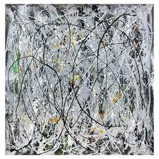 Mani Original Acrylic Painting on Canvas (38" x 38") Hand Signed