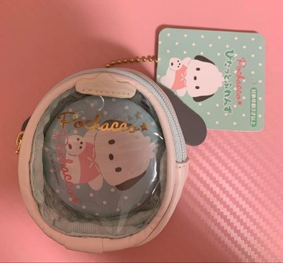 Sanrio Pitatto Furenzu plush backpack pochacco can badge #3309ff