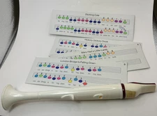 Flutophone Recorder Instrument Trophy Products With Music Song Sheets Vintage