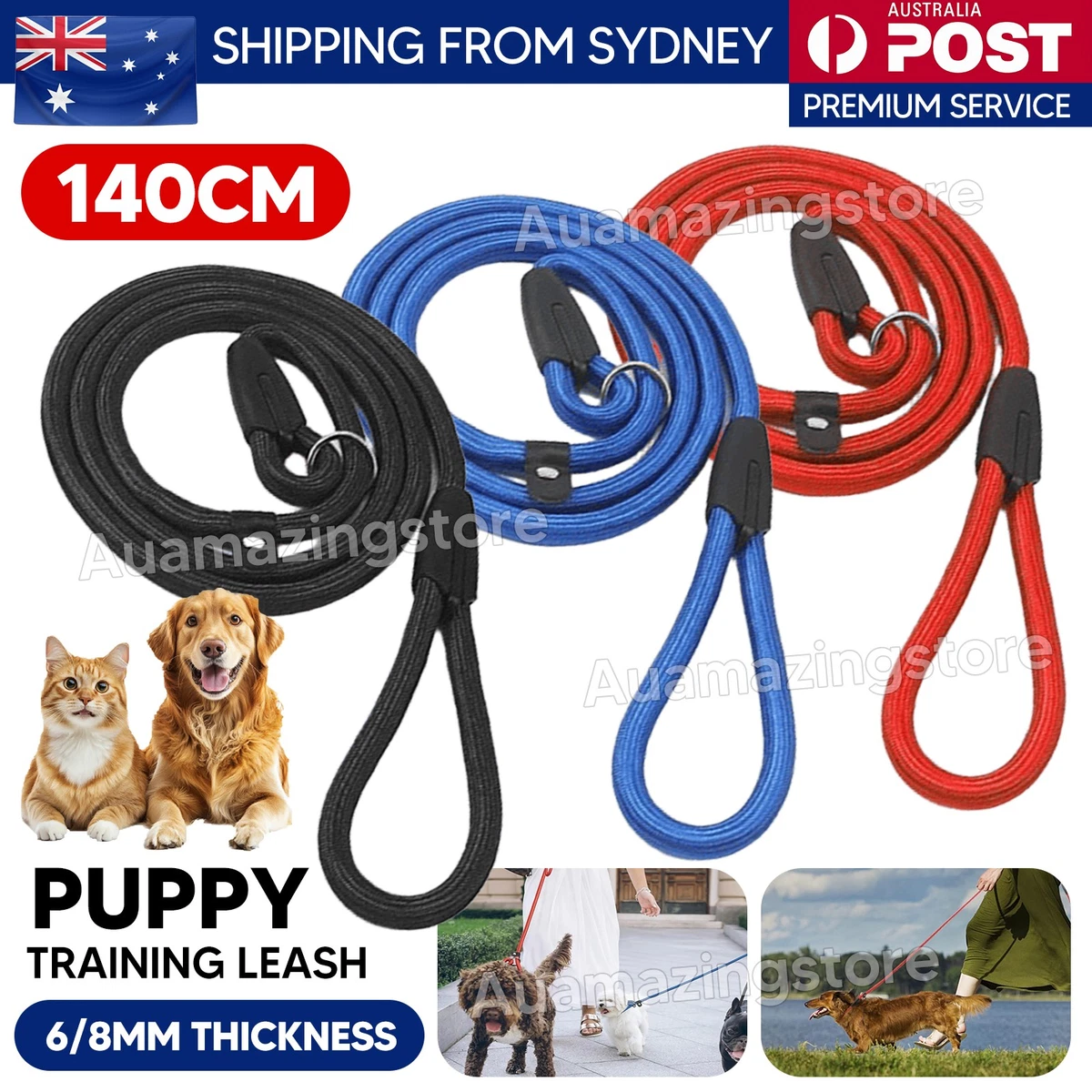 Cesar Millan Dog Puppy Training Correction Leash Slip Lead Pets Nylon Rope NEW