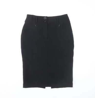Marks and Spencer Damen Schwarz Bleistiftrock, Größe 8