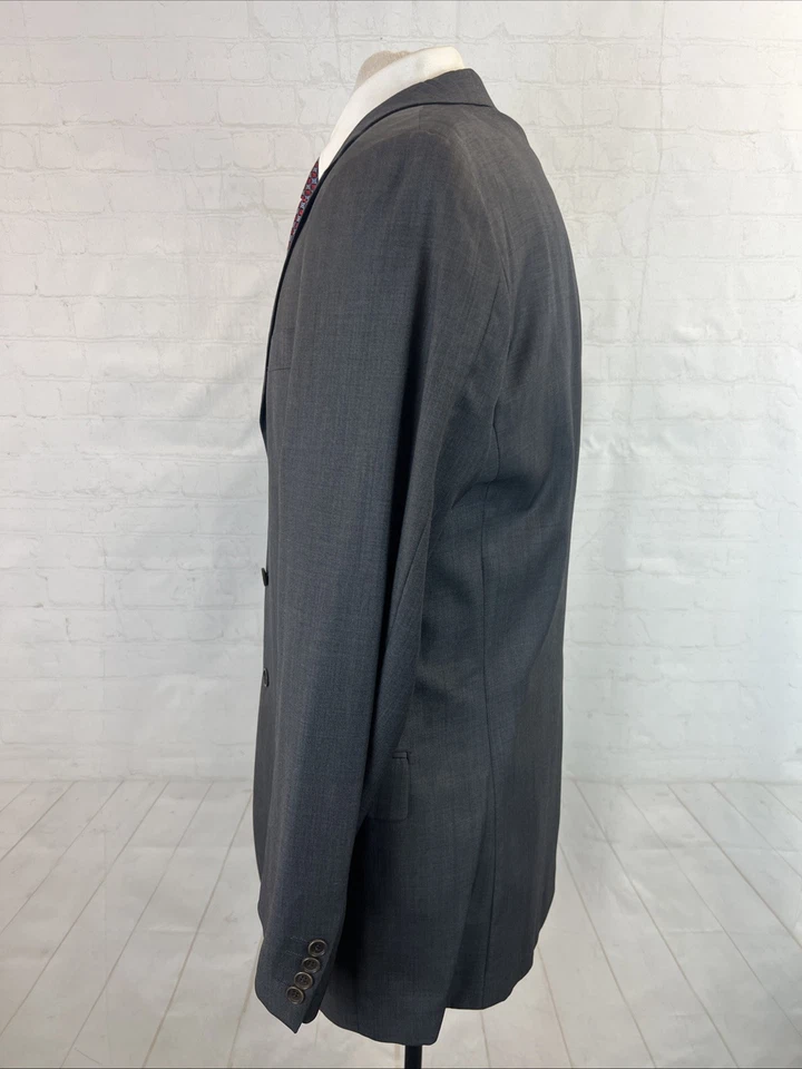 Blazer Yves Saint Laurent Para Hombre Gris Lana Sólida 42L $3,195 Foto 4 de 4