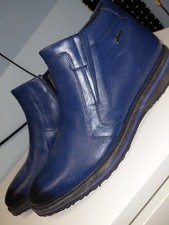 Fosco Mens Boots Navy Size 45 Zip Up Business Ombre BinC