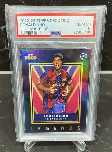 Topps 2023-24 Deco UEFA Club Competitions Ronaldinho Legends Blue /49 (POP1)