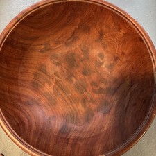 Vintage Large Wooded Bowl 14.5  x 5   Deep
