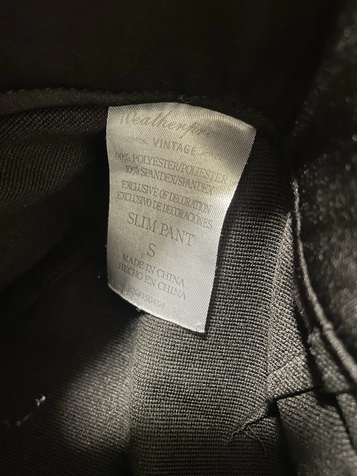 Weatherproof Vintage pull on Women’s Sz S slim Pants tapered stretch black - Image 4 of 4