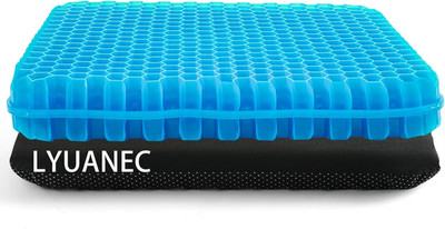 Gel Seat Cushion for Long Sitting 16.5 X 14.5 X 2.4 (Extra Thick＆Soft) Gel Cushi