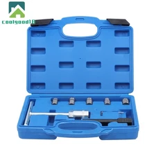 Diesel Injector Seat Cutter Set Cutter Cleaner Tool Set Carbon Remover Kit 7pcs