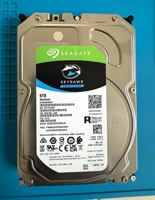 Seagate SkyHawk 6TB 3.5'' SATA Internal HDD 5425RPM 256MB ST6000VX001