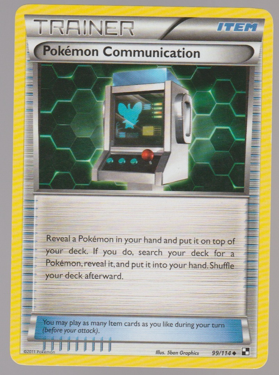 Pokemon Communication 99/114 Black & White Regular - MP to LP