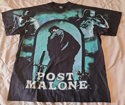 Post Malone Hollywood's Bleeding AOP Double Sided Single Stitch XL Shirt 