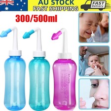 500/300ML Nasal Flush Kit Neti Pot Sinus Rinse Nose Wash Bottle Irrigator Saline