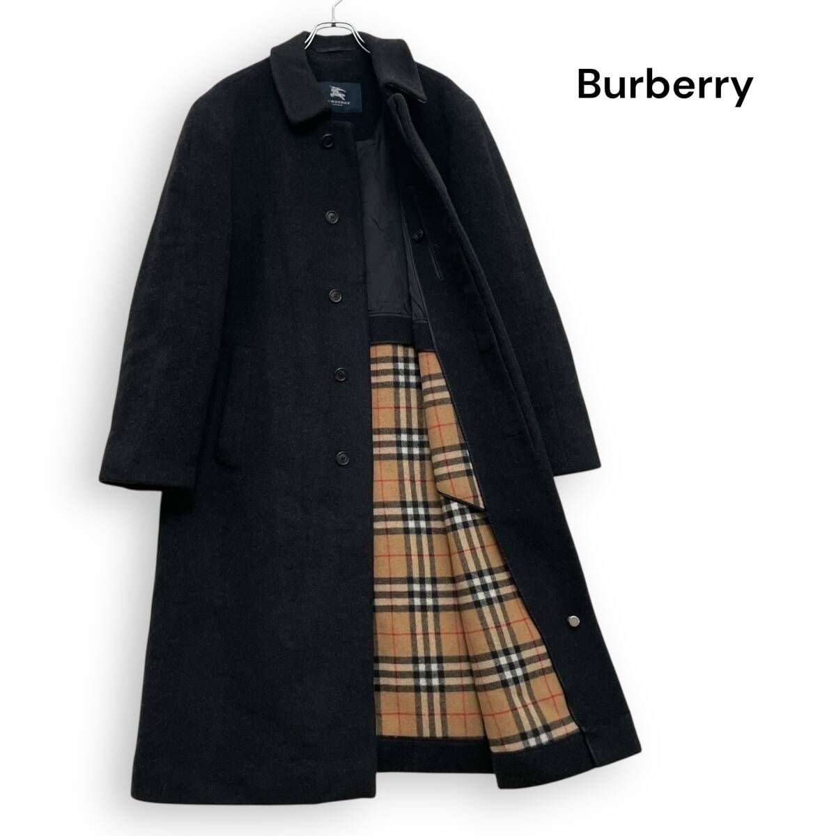 Burberry London Nova Check Wool Long Coat Size 50 rare Men's From Japan thumbnail 21