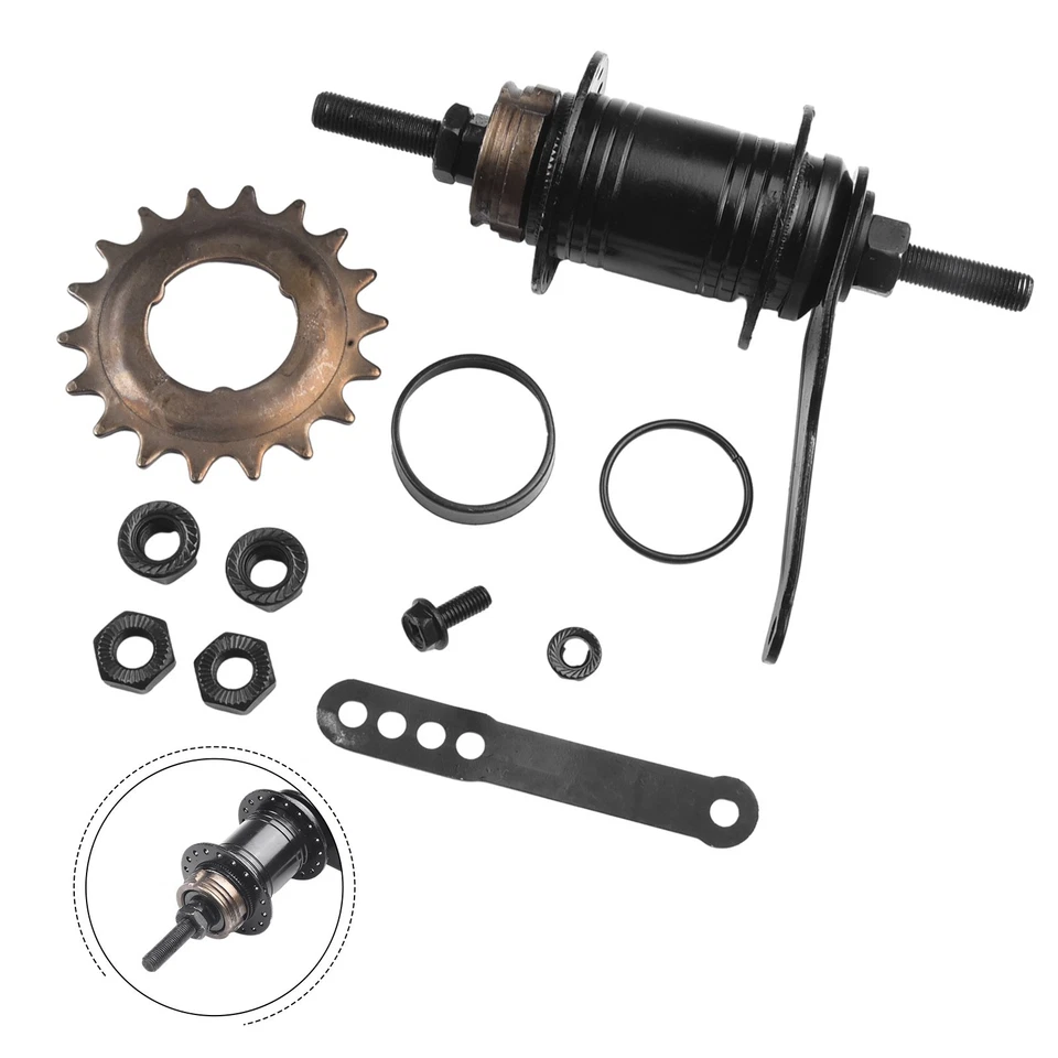 Fahrradnabe Hinterrad-Rücktrittnabe Mountainbike Silber Single-Speed-Fahrrad - Bild 3 von 4