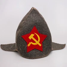 Hammer Budenny Cap Sauna Hat Russian Banya Wool Hat Шапка для Бани Буденовка