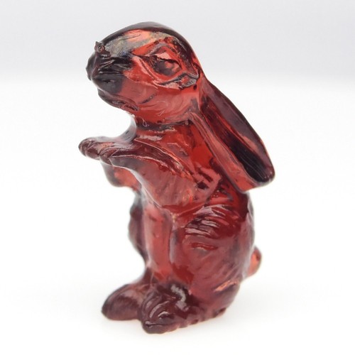 💎6.54ct Rabbit Carving Natural Pinkish Purple Rhodolite Garnet ...