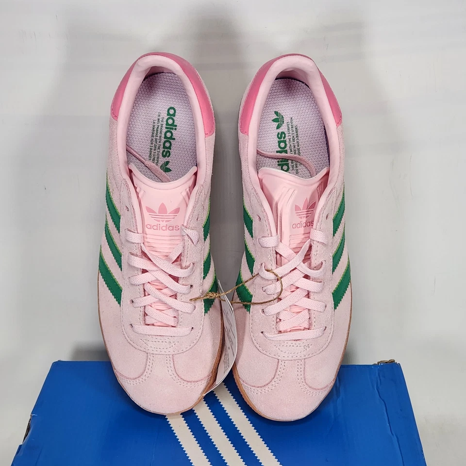 Size 4.5 Big Kids - adidas Gazelle J Junior - Clear Pink / Court Green / Bliss - Image 3 of 4